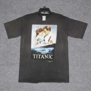 Vintage Titanic Movie T Shirt Large 1998 Leonardo DiCaprio Kate Winslet Film Tee